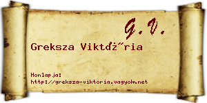 Greksza Viktória névjegykártya